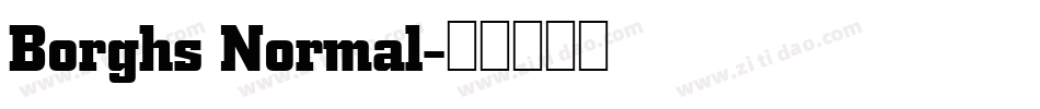 Borghs Normal字体转换